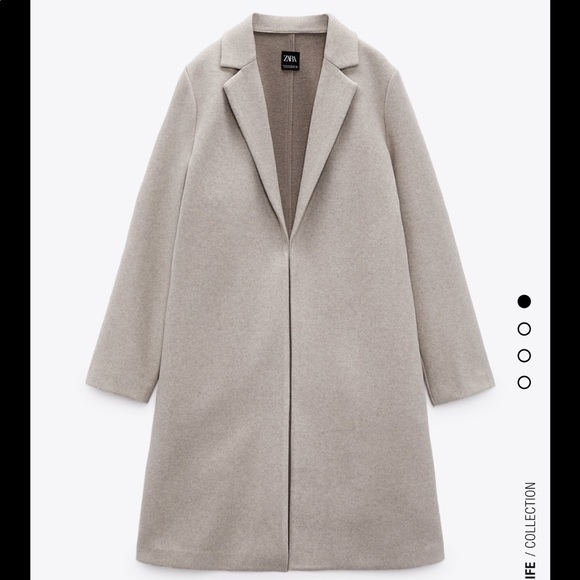 Zara Lapel Coat - Picture 1 of 3